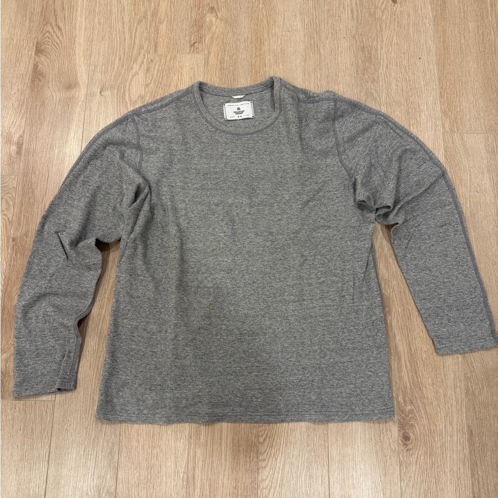 Reigning Champ - Men’s Gray Long Sleeve Shirt (Size Medium)